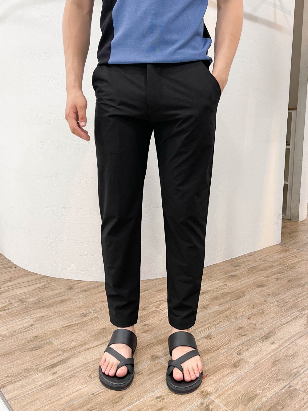 링클프리면바지 남자 9부 슬랙스 구김없는바지 - 상세 이미지 4