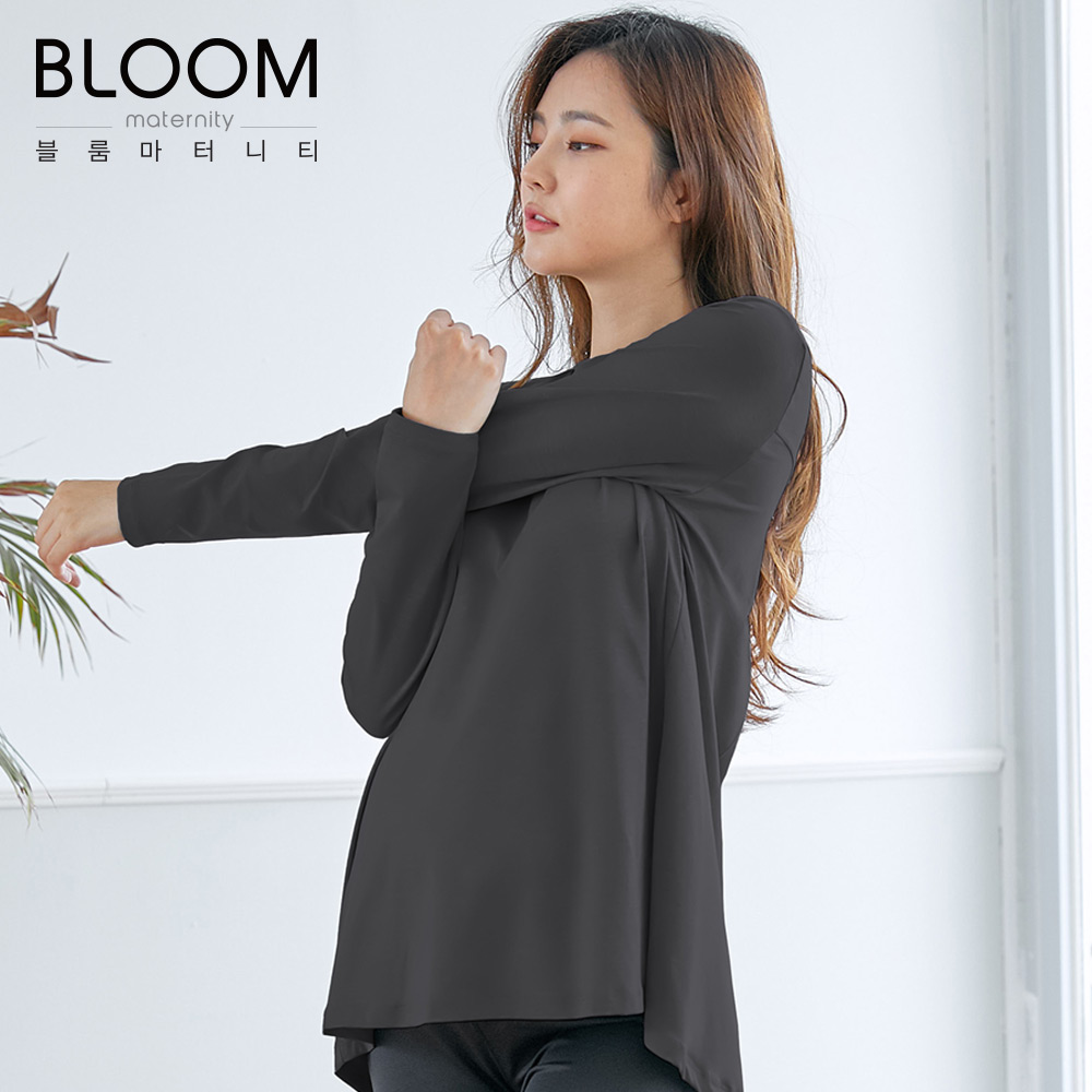 블룸마터니티 롱슬리브 임산부요가티셔츠 임부복 임산부요가복 - 상품 이미지