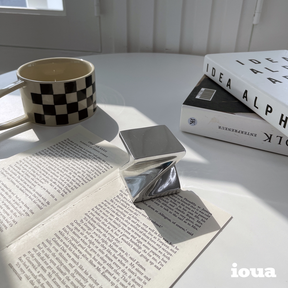 알루미늄 페이퍼웨이트 paperweight 데스크테리어 오브제 문진 핸드메이드 - 상세 이미지 3