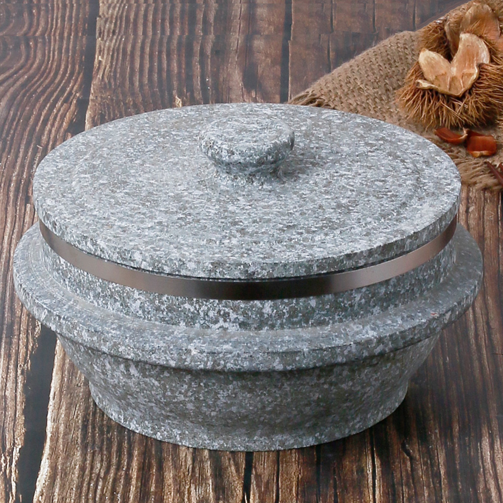 국산 곱 돌솥 뚝배기 냄비 가정용 돌솥밥 20cm - 상품 이미지