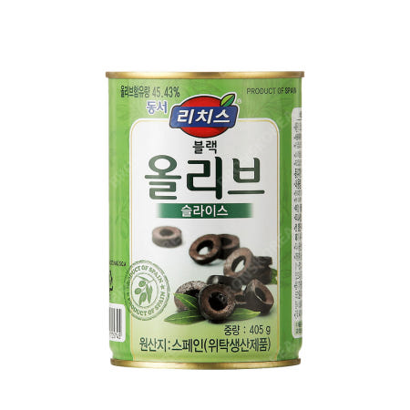 동서 리치스 블랙 올리브 슬라이스 405g 블랙올리브