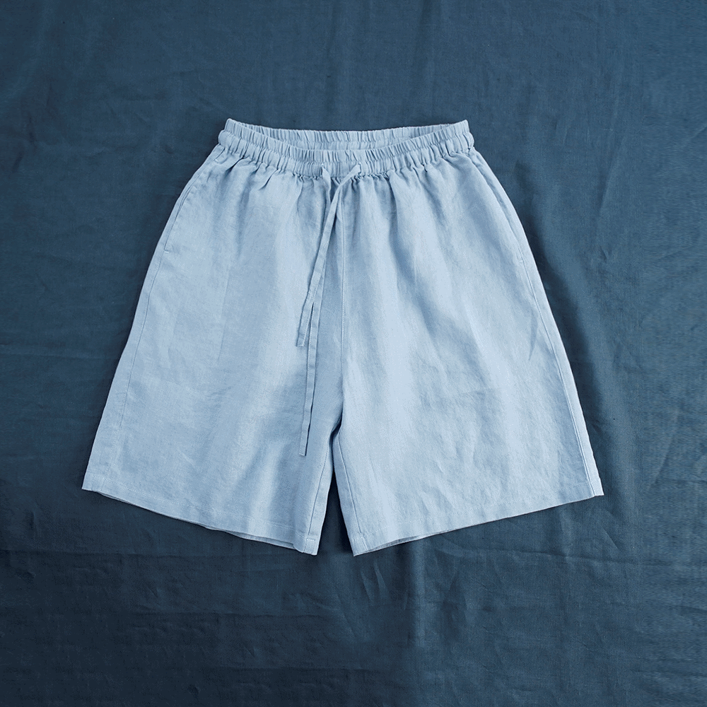 하마마스 여름 밴딩 린넨반바지 66 77사이즈 - 상세 이미지 4