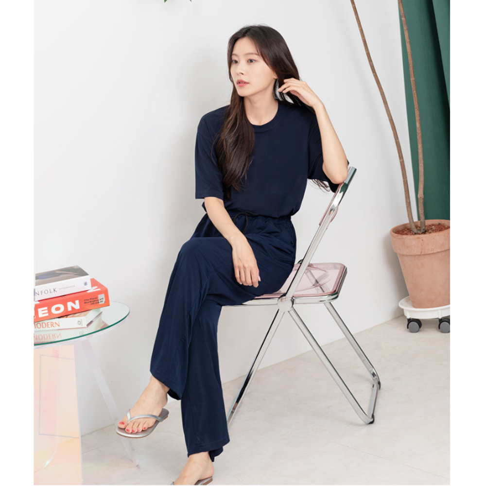 얼음바지 아이스 바지 여성 냉감 고무줄 밴딩 쿨링 바지 이미지 3