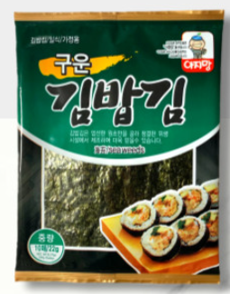 아지망 김밥김 업소용 김밥용김 100매 두꺼운 두번구운 생김 무조미 안터지는 대미 240 - 상세 이미지 3