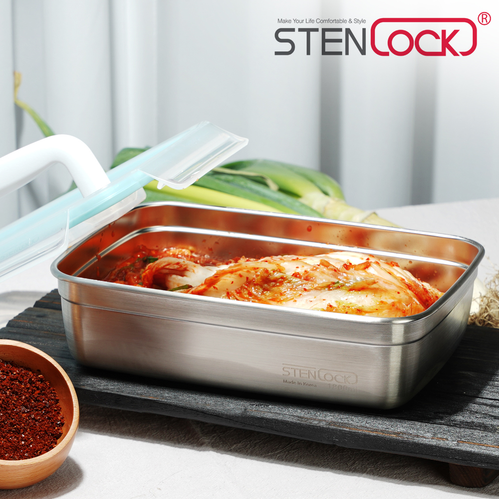 스텐락 스텐 김치통 김장 용기 캔디 핸디 1호 4.8L - 상품 이미지