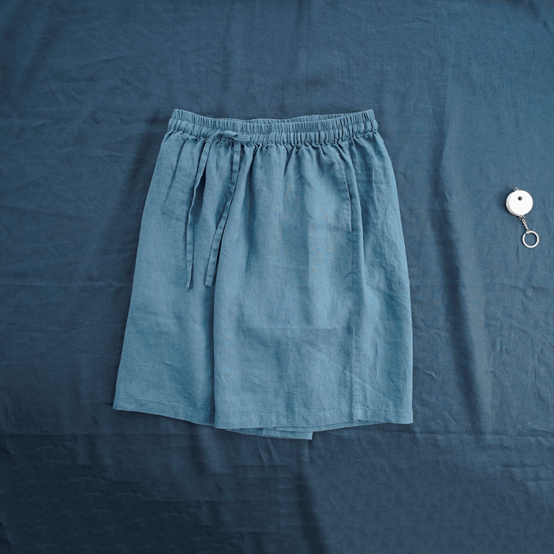 하마마스 여름 밴딩 린넨반바지 66 77사이즈 - 상세 이미지 5