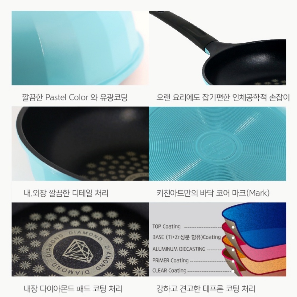 코팅 후라이팬 28cm 키친아트 튼튼한 프라이팬 - 상세 이미지 2