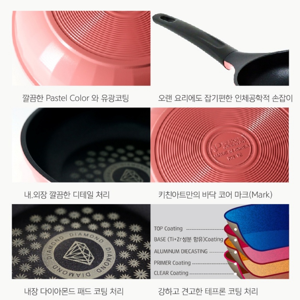 후라이팬 20 cm 계란 후라이펜 키친아트 프라이팬 - 상세 이미지 2