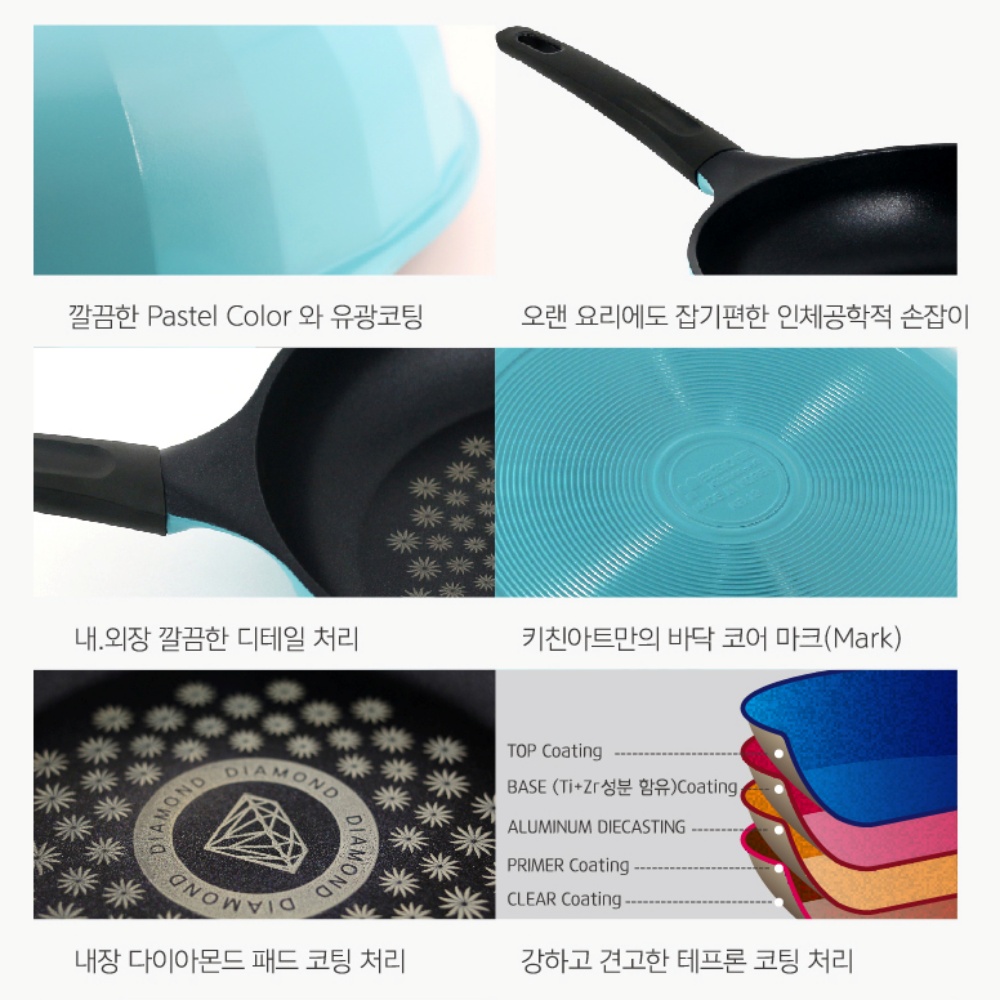 튀김팬 28 cm 궁중 팬 워크 웍 펜 후라이팬 전골 프라이팬 키친아트 - 상세 이미지 3