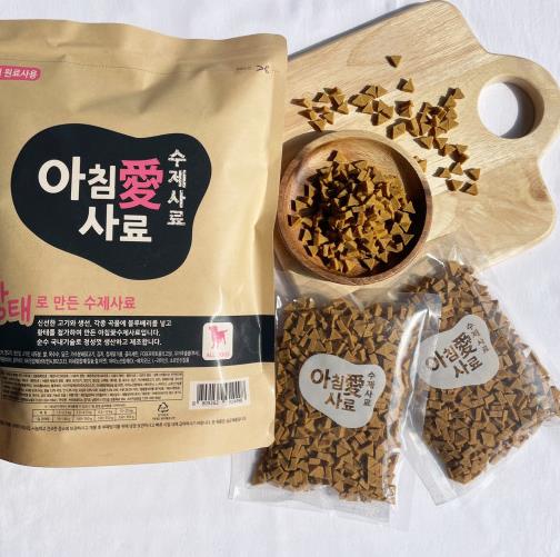 [샘플3봉] 아침애 가수분해 국내산 수제 사료 황태, 3kg, 1개