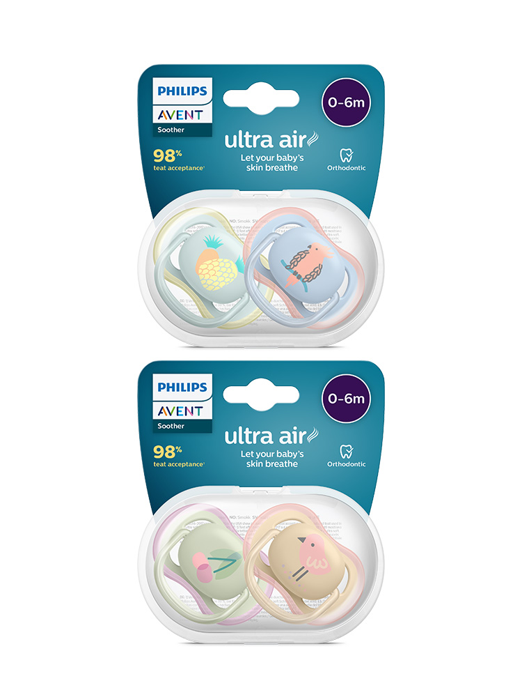2P+2P 필립스아벤트 국민쪽쪽이 울트라 에어 신생아 공갈 젖꼭지 (케이스 포함)