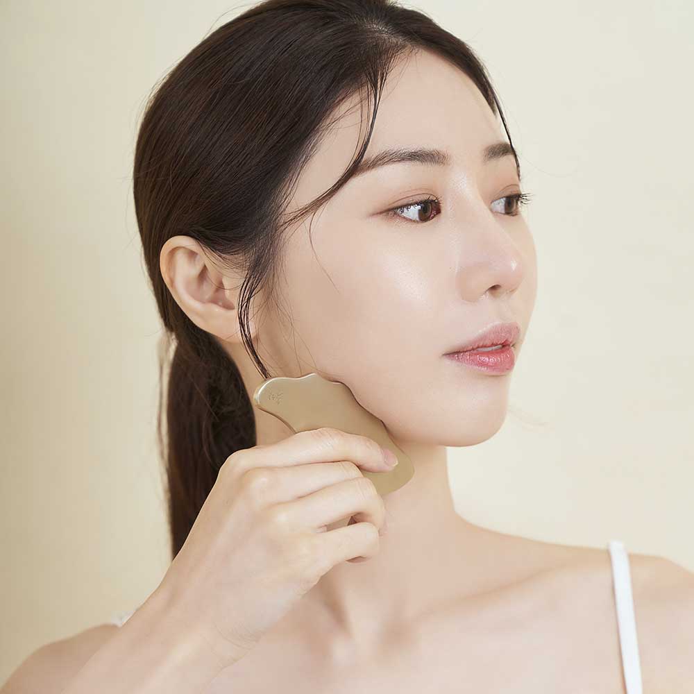 놋향 방짜유기 엔젤 괄사 얼굴 바디 두피 림프순환 마사지 마사지기