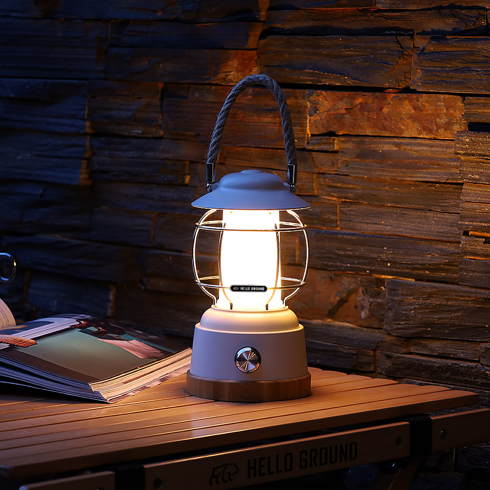 헬로그라운드 휘황찬란 충전식 LED 감성캠핑랜턴 배터리 포함 차박용품 무드등 조명 텐트