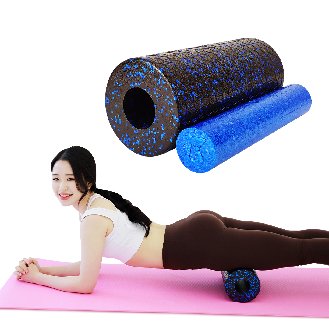 비핏 EPP 폼롤러 필라테스 요가 종아리 스트레칭 하드 지압 얇은 미니33cm 2in1 - 상품 이미지