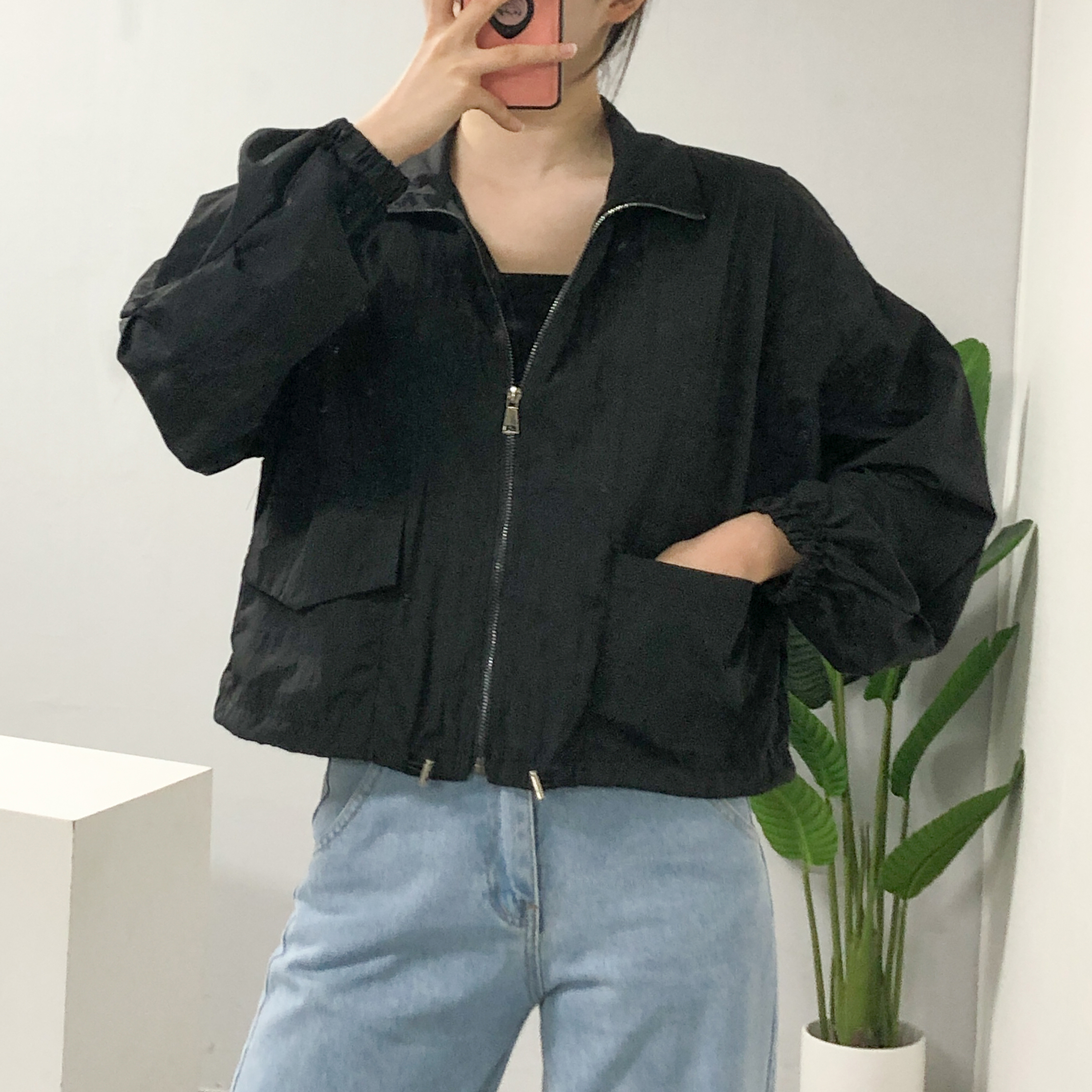 뮤스락 사각사각 바스락 포켓 스트링 점퍼 이미지 4