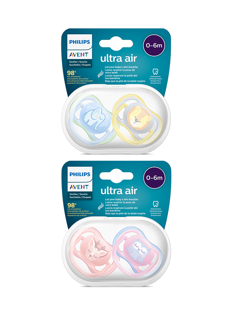 2P+2P 필립스아벤트 국민쪽쪽이 울트라 에어 신생아 공갈 젖꼭지 (케이스 포함)