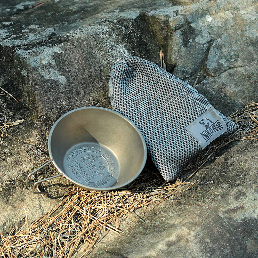 시에라컵 AMG 티타늄 캠핑 컵 티탄 고정370 +케이스 세트 이미지 4