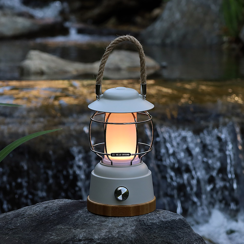 헬로그라운드 휘황찬란 충전식 LED 감성캠핑랜턴 배터리 포함 차박용품 무드등 조명 텐트