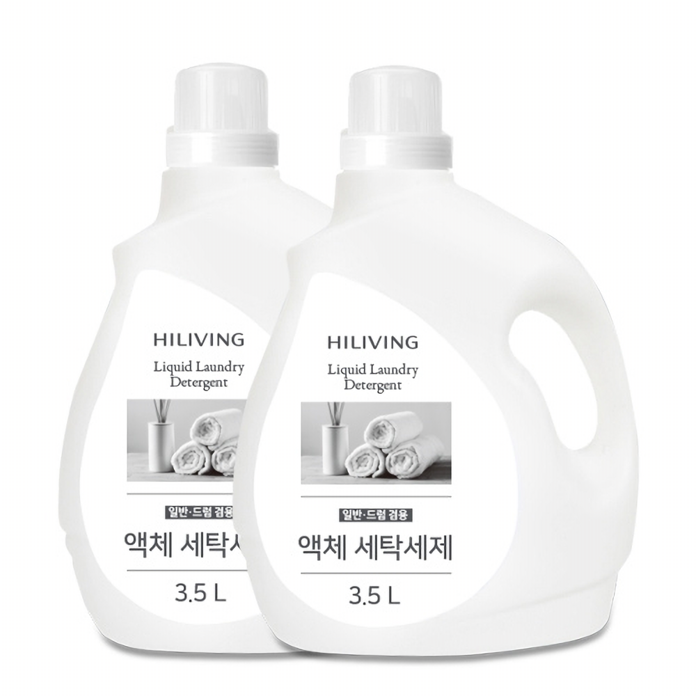 하이리빙 액체 세탁세제 (일반 드럼 겸용) 3.5L x 2개 - 상품 이미지