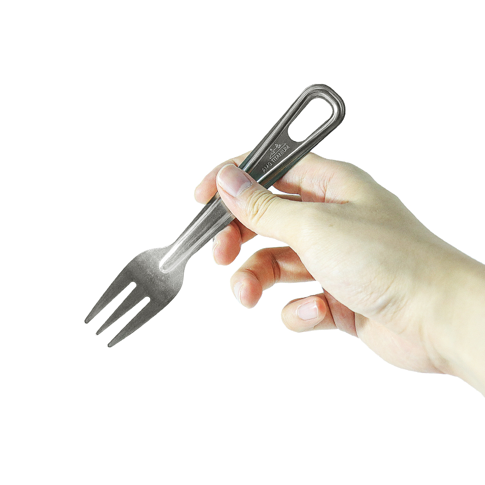 AMG 티타늄 캠핑 수저 세트 티탄 숟가락 젓가락 +WB케이스 이미지 3