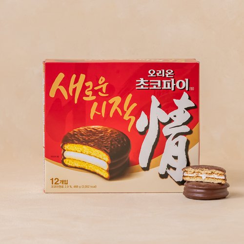 [오리온] 초코파이 정 새로운시작 12팩 468g (39g12팩) (N4) : 이마트택배