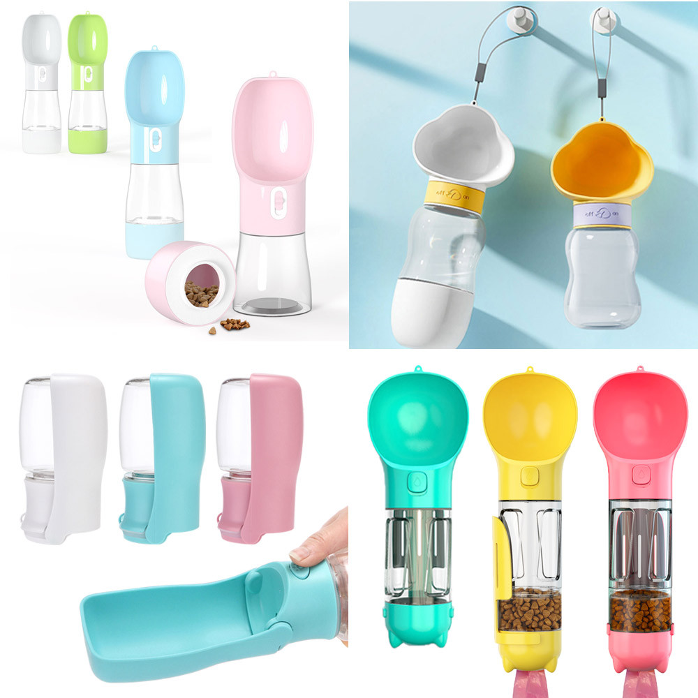 강아지산책물통 휴대용 물병 애견 푸드리 물통 350ml 이미지 3