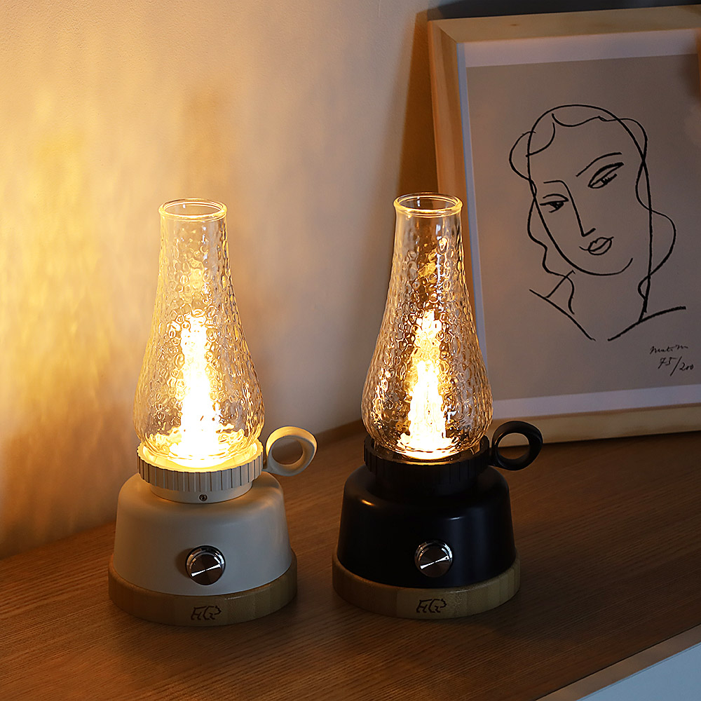 헬로그라운드 동고동락 충전식 유리관 LED 감성캠핑랜턴 배터리 포함 차박용품 조명 텐트