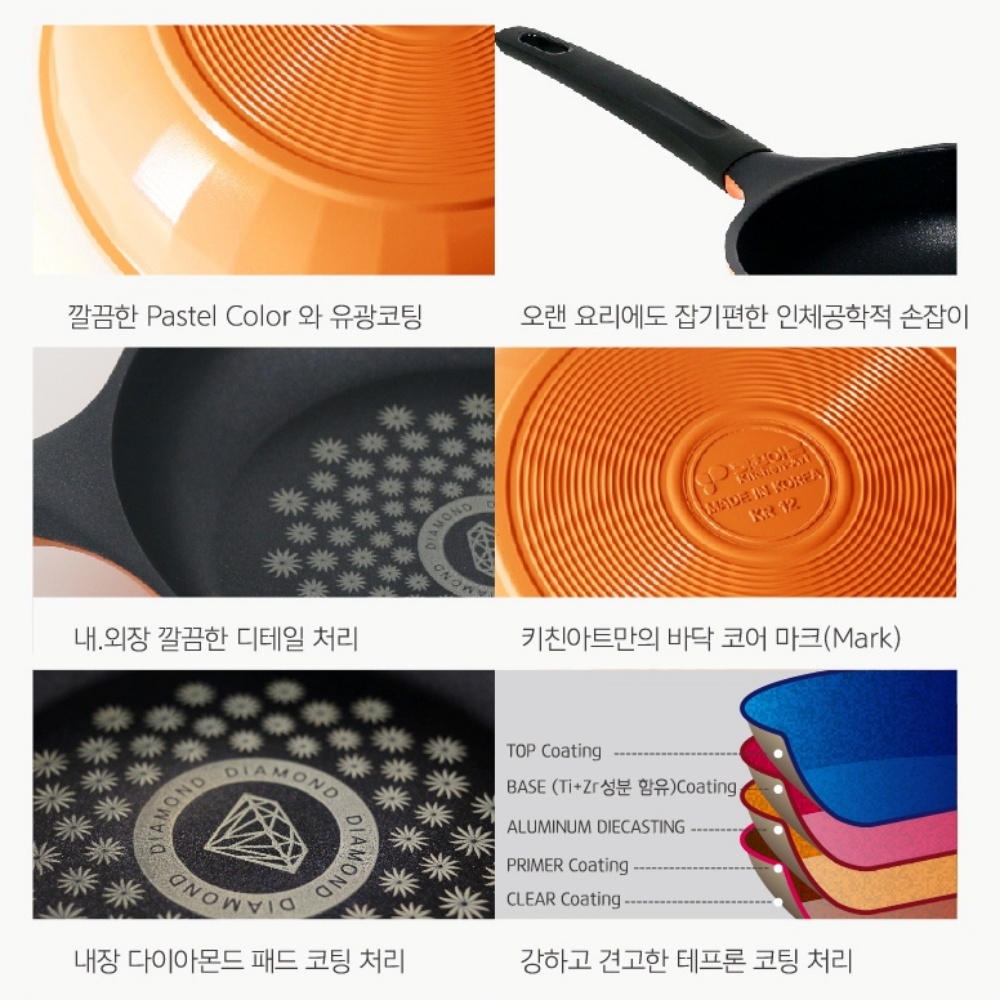 궁중팬 26 cm 후라이팬 튀김 전골팬 코팅 프라이팬 워크 팬 웍 - 상세 이미지 2