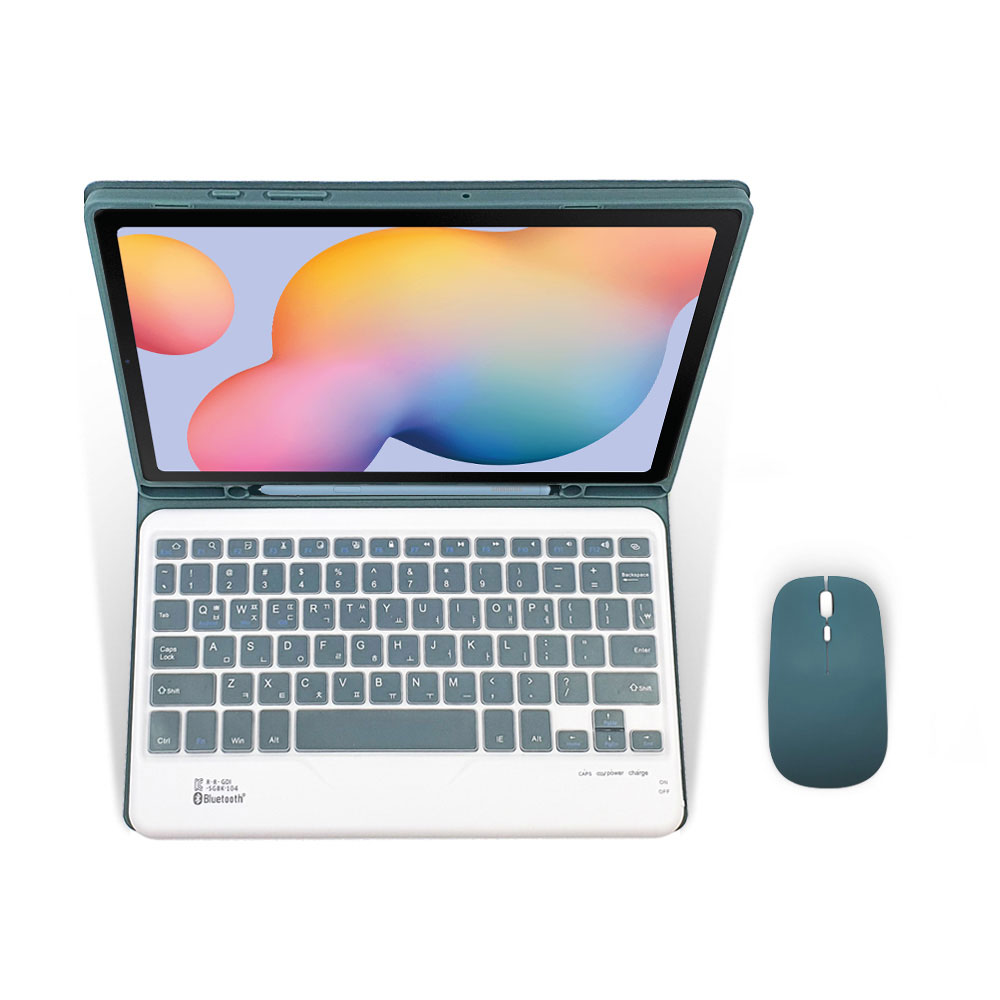 갤럭시탭S6 라이트 Lite 10.4 콤비 케이스 블루투스 키보드 마우스 패키지 (S펜수납 가능) p610 p615 기본 블랙set - 상세 이미지 4