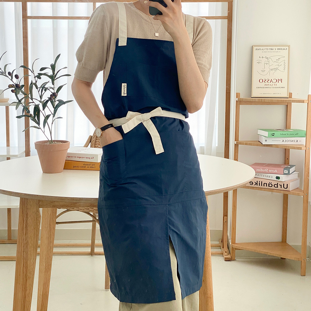 한스데이 방수 캠퍼 라이트 카페 바리스타 감성 자수 캠핑 경량 앞치마