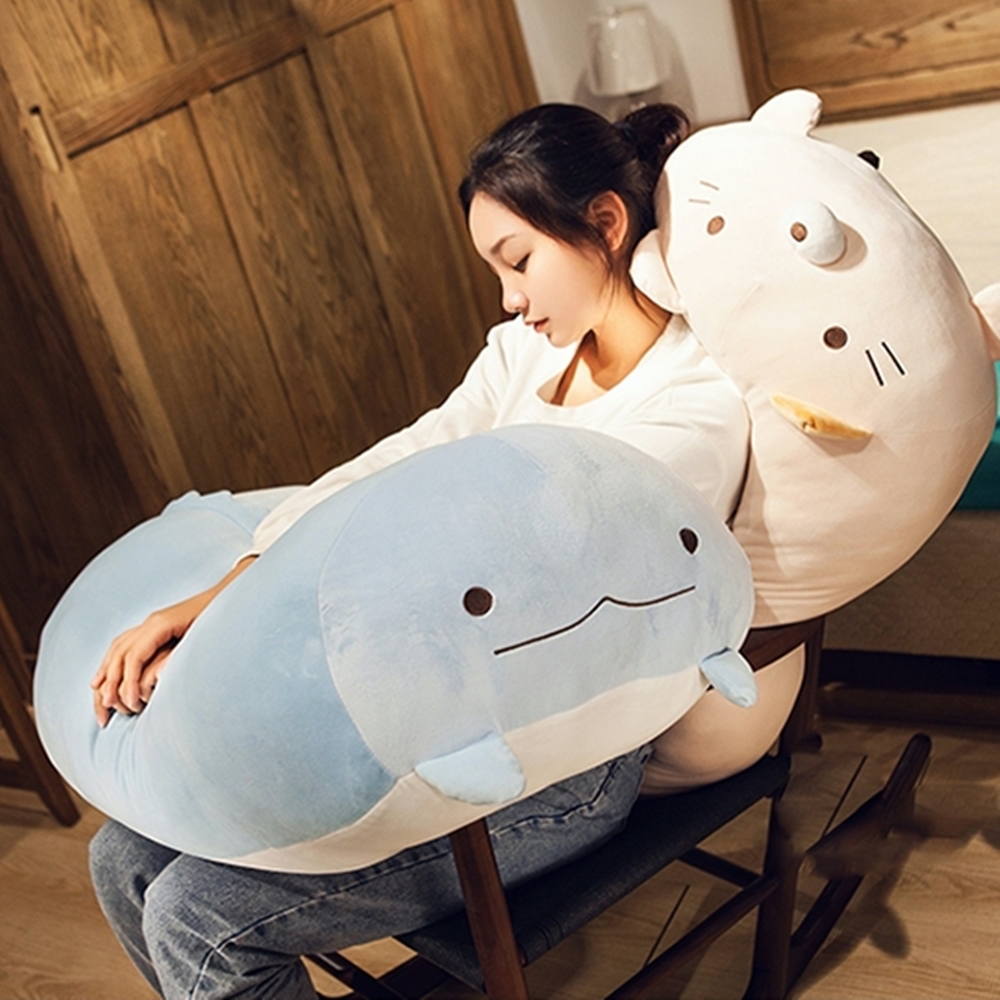 초 대형 큰 모찌 인형 쿠션 90cm [고양이 고래 빅사이즈 안고자는 애착 바디필로우]