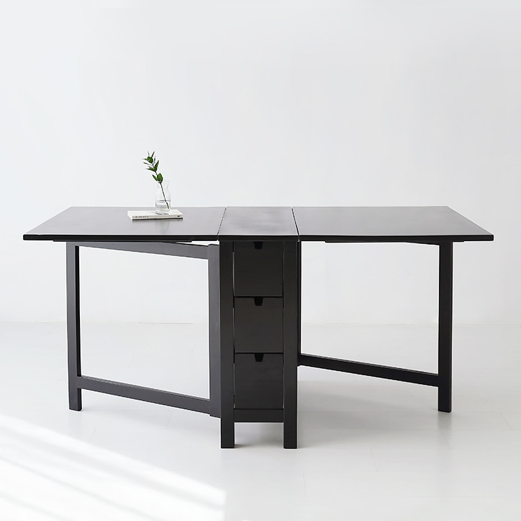 MOOKJIK 접이식원목테이블 블랙 5772.4381