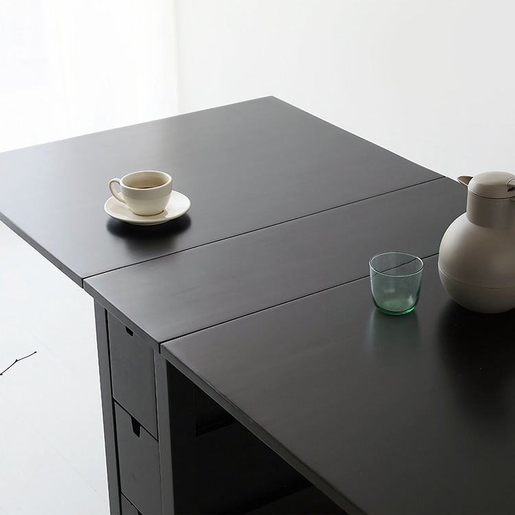 MOOKJIK 접이식원목테이블 블랙 5772.4381