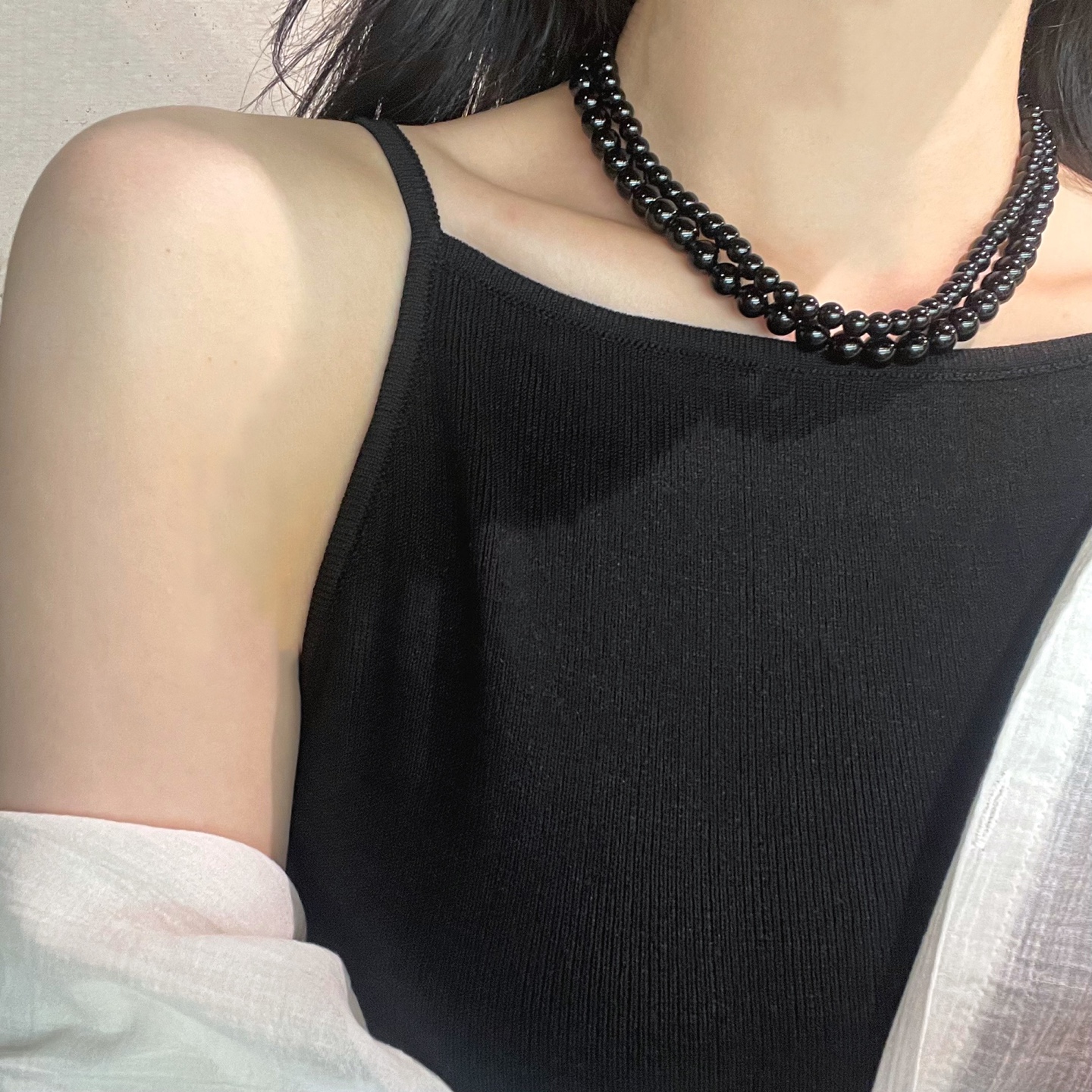 오닉스 목걸이 명품 여자 남자 비즈 목걸이 이미지 8