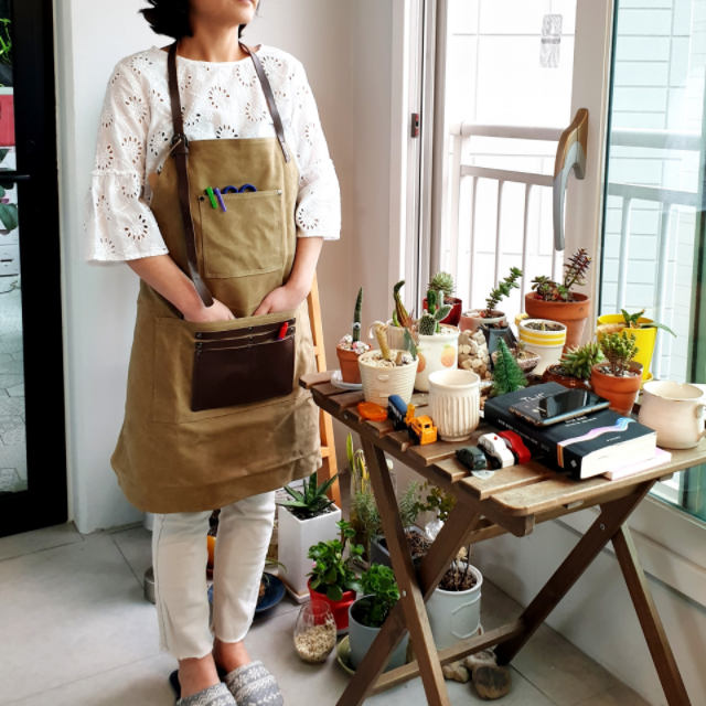 목공 공방 바리스타 빅사이즈 남자 작업 데님 앞치마