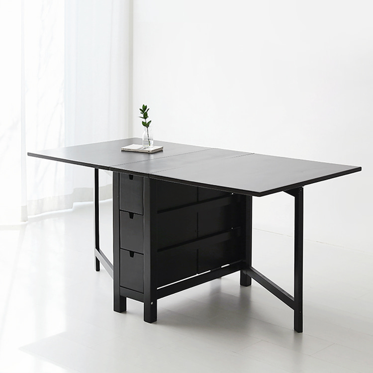 MOOKJIK 접이식원목테이블 블랙 5772.4381