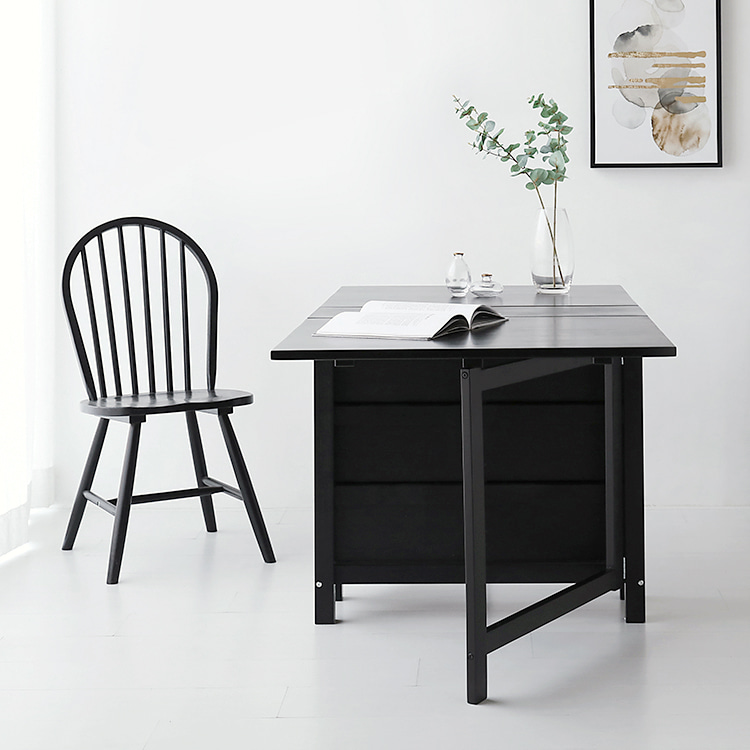 MOOKJIK 접이식원목테이블 블랙 5772.4381