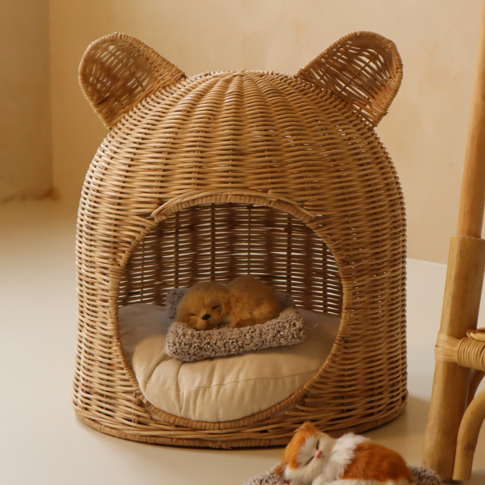 라탄 Cat house 숨숨집 중사이즈 - 상품 이미지