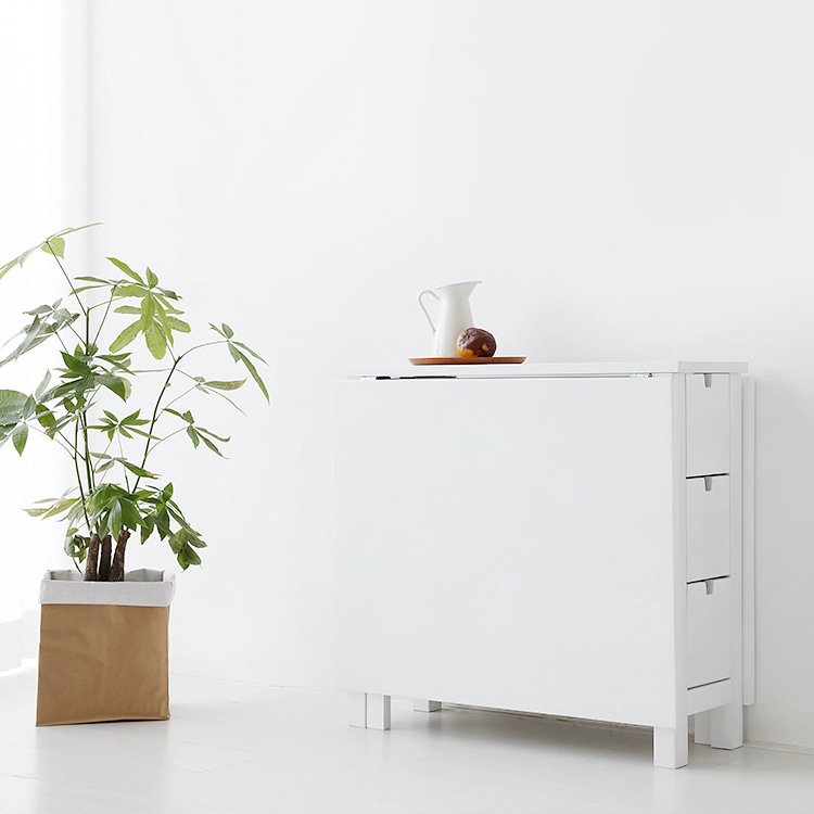 MOOKJIK 접이식원목테이블 화이트 5122.3439