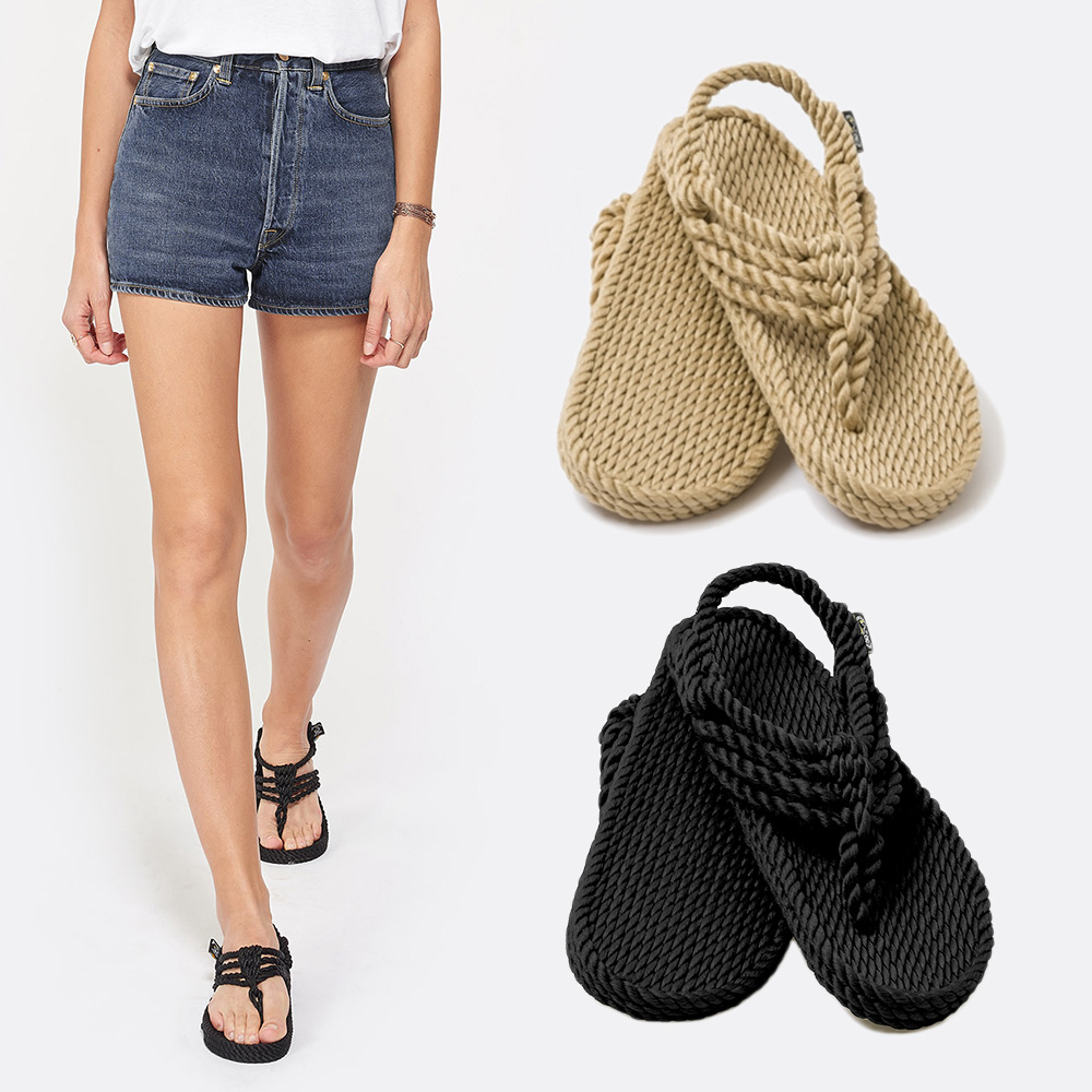 노마딕 샌들 로프 짚신샌들