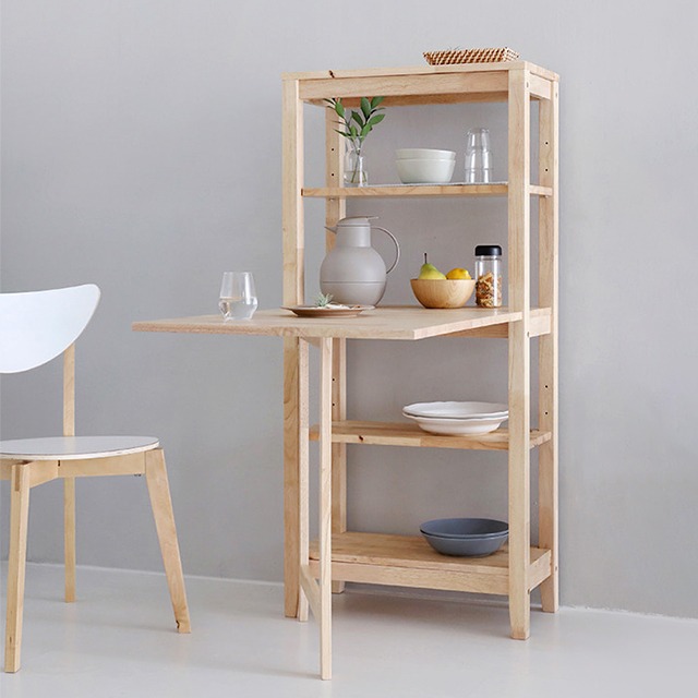 OLEZY 선반 접이식테이블 10060 고무나무 8940.0114