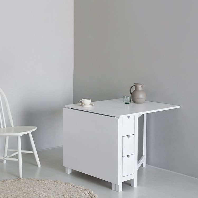 MOOKJIK 접이식원목테이블 화이트 5122.3439