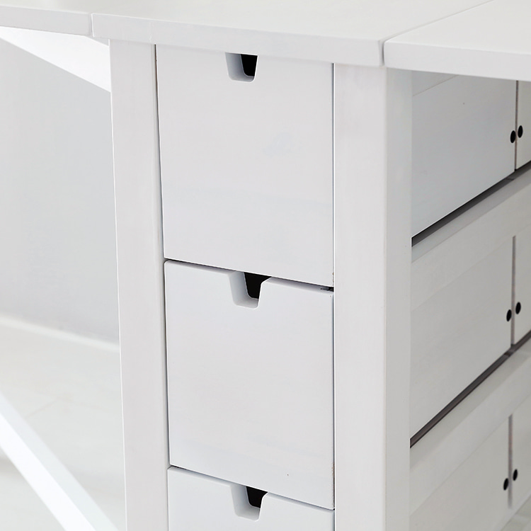 MOOKJIK 접이식원목테이블 화이트 5122.3439