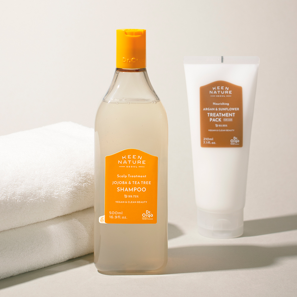 닥터올가 두피케어세트 (호호바 티트리 샴푸 500ml + 트리트먼트 헤어팩 210ml) - 메인 이미지