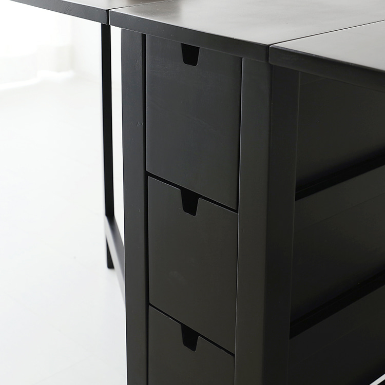 MOOKJIK 접이식원목테이블 블랙 5772.4381