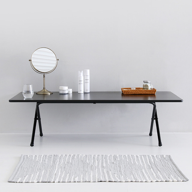 HOMATO 좌식 접이식테이블 120 SM-733NPL 래치드블랙 8590.6014