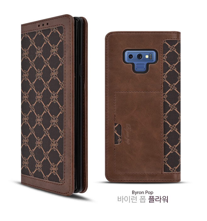 바이런폽 갤럭시A12 패턴 다이어리 카드 수납 케이스 - 상세 이미지 2