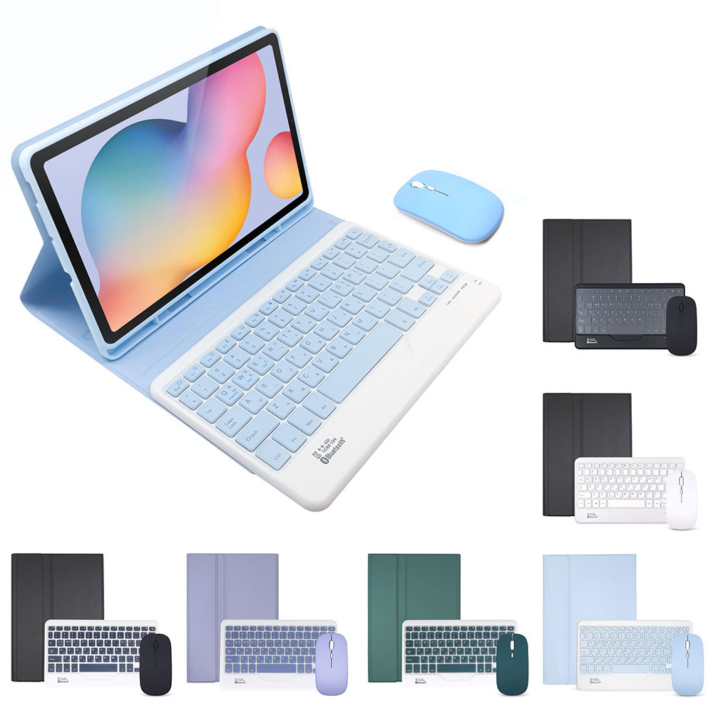 갤럭시탭S6 라이트 Lite 10.4 콤비 케이스 블루투스 키보드 마우스 패키지 (S펜수납 가능) p610 p615 기본 블랙set