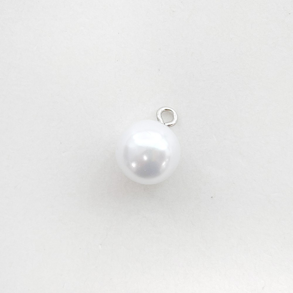 NEW) 16mm~18mm 실버고리 진주구슬 진주단추 (10개) - 상세 이미지 4