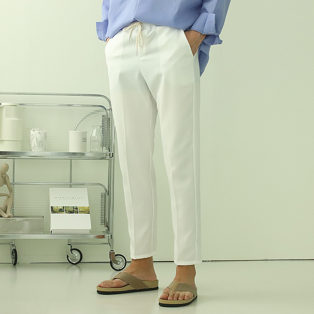 남자슬랙스 냉장고바지 고무줄바지 빅사이즈 남성린넨슬랙스